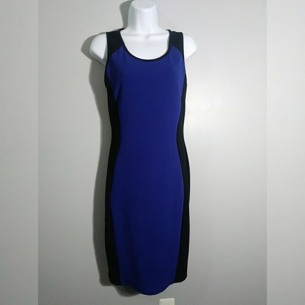 Love Andrea Black & Blue Sleeveless dress sz S